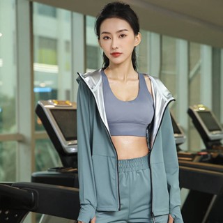 【TG-youzan】 Violently Sweat Suit Womens Jacket Violent Sweat Suit Running Sports Suit Mens Fitness Yoga Clothes Loose plus Size Weight Loss Moisture-Wicking Clothing wJAQ