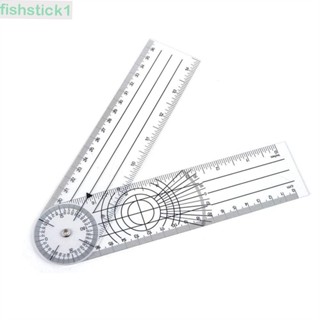 Fishstick1 ไม้โปรแทรกเตอร์ PVC หมุนได้ 360 องศา สําหรับโรงเรียน