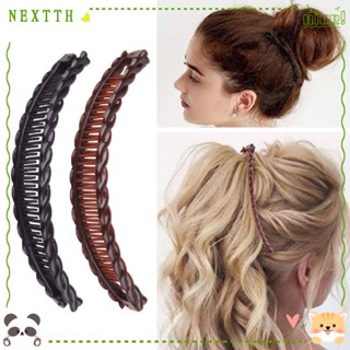 Nextth กิ๊บติดผม แบบพลาสติก สีพื้น สําหรับผู้หญิง