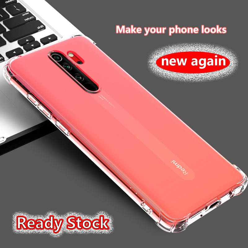 สําหรับ Xiaomi Redmi Note 8 Pro 2015105 M1906G7I M1906G7Gคริสตัลใส 4 มุมกันกระแทกยางนุ่ม Jelly Case 