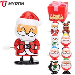 Myron ของเล่นไขลาน รูปซานตาคลอส สโนว์แมน สําหรับปาร์ตี้คริสต์มาส