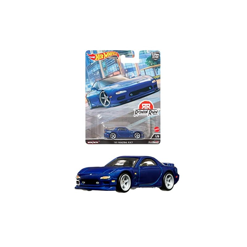 Hot Wheels Ronin Run - '95 Mazda Rx7 [3Yrs~] Hck13 สีฟ้า 1/64 สําหรับรถยนต์
