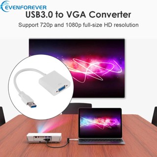 Ev อะแดปเตอร์ VGA External USB 3 0 to VGA Video Cable Multi Display Converter for Win 7 8 10 Desktop Laptop PC Monitor