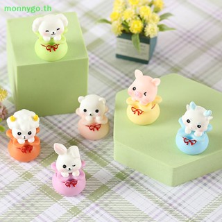 Monnygo ตุ๊กตาเรซิ่น รูปการ์ตูนปีใหม่น่ารัก ขนาดเล็ก สําหรับตกแต่งบ้าน