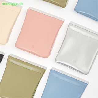 Monnygo กระเป๋าหนัง ปิดอัตโนมัติ สําหรับใส่เครื่องประดับ หูฟัง เหรียญ TH