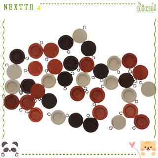 Nextth ถาดจี้ไม้ดิบ สีน้ําตาลเข้ม สีแดงกาแฟ สําหรับทําเครื่องประดับ งานฝีมือ DIY