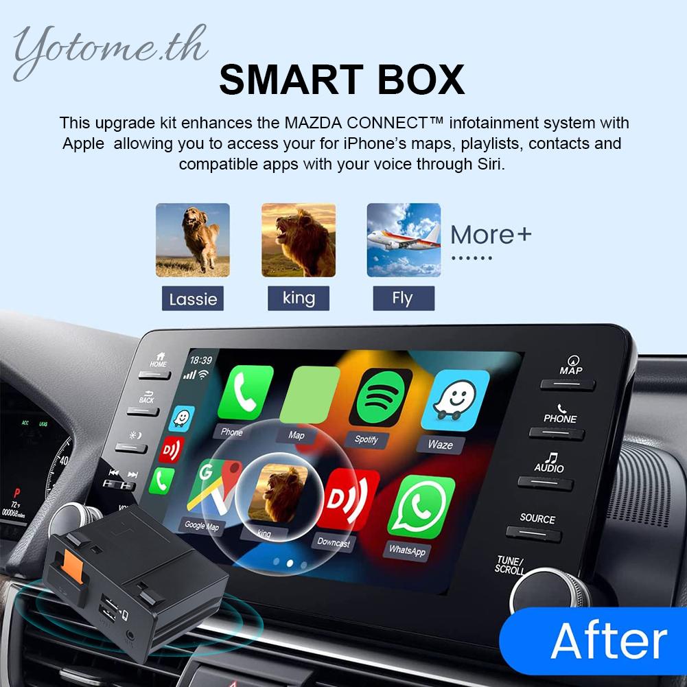 กล่องอะแดปเตอร์เชื่อมต่อไร้สาย USB สําหรับรถยนต์ Android Mini AI Box MZD 2016-2020 Mazda 3 6 CX3 CX5 CX9
