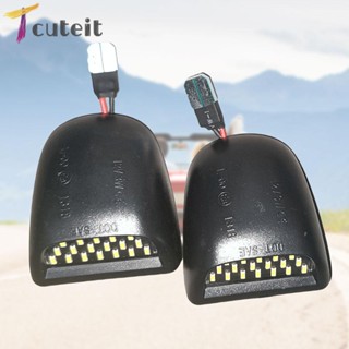 Tcuteit ไฟ LED 12V สีแดง สําหรับติดป้ายทะเบียนรถยนต์ Chevrolet Silver 2 ชิ้น