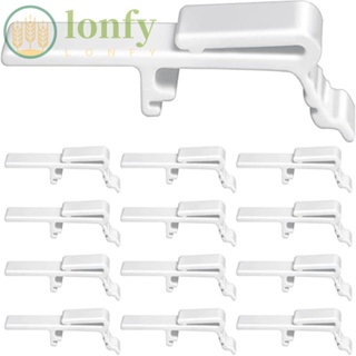 Lonfy อะไหล่คลิปหนีบมู่ลี่ อเนกประสงค์ สีขาว แบบเปลี่ยน สําหรับหน้าต่าง 1-1/2 นิ้ว หรือ 1-9/16 นิ้ว 12 ชิ้น