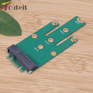 Tcuteit การ์ดแปลง NGFF M.2 B+M Key เป็น mSATA Mini PCI-E SATA 3.0 SSD ตัวผู้