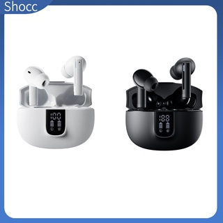 Shocc T63 หูฟังอินเอียร์ไร้สาย พร้อมไมโครโฟน และเคสชาร์จ สําหรับ Smart