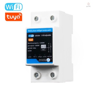 Gree)tuya WiFi ตัวป้องกันปิดอัตโนมัติ อัจฉริยะ หน้าจอ LCD มัลติฟังก์ชั่น ตรวจสอบแรงดันไฟฟ้า มิเตอร์วัดพลังงาน ป้องกันค่า ตั้งค่าได้ ควบคุมผ่านแอพโทรศัพท์มือถือ