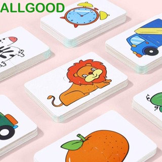 Allgoods การ์ดกระดาษปริศนา รูปการ์ตูนผลไม้ ของเล่นเสริมการเรียนรู้ สําหรับเด็ก 32 ชิ้น