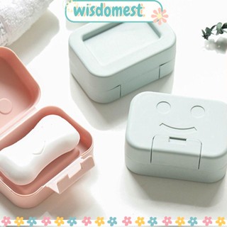 Wisdomest กล่องสบู่ PP กันน้ํา กันรั่วซึม พร้อมฝาปิด สําหรับห้องน้ํา เดินทาง