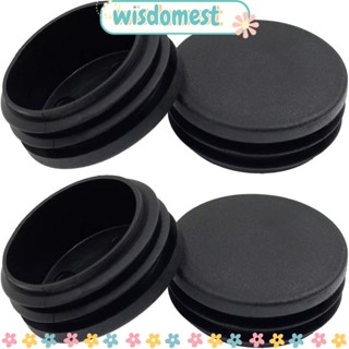 Wisdomest จุกปิดปลายท่อ พลาสติก ทรงกลม 45 มม. 1 3/4 นิ้ว สีดํา สําหรับเฟอร์นิเจอร์ 10 ชิ้น