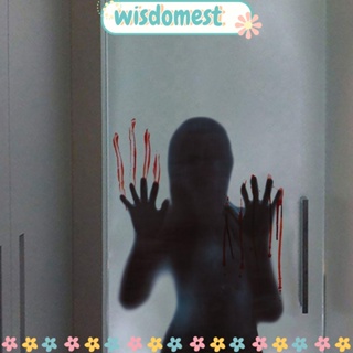 Wisdomest สติกเกอร์ติดผนัง ลาย Happy Halloween สไตล์สยองขวัญ สําหรับตกแต่งบ้าน ปาร์ตี้ฮาโลวีน