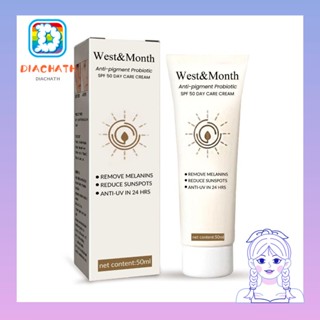 Diachath ครีมกันแดด SPF 50 เนื้อเมลานิน ปรับสีผิวให้กระจ่างใส กันน้ํา น้ําหนักเบา 50 มล.