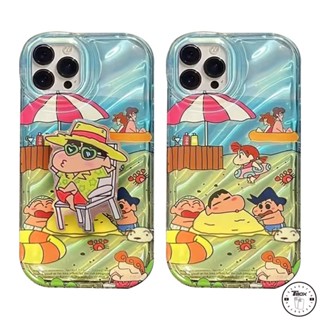 เคสโทรศัพท์มือถือ แบบนิ่ม ลายการ์ตูนชินจังน่ารัก พร้อมตัวยึด สําหรับ Redmi 10C A2 10 9C NFC 10A 9T 9A A1 12C 9 Note 11 11s 10 9 8 10s 10 PRO MAX POCO F4 เคส