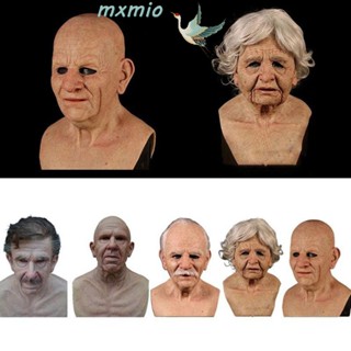 Mxmio หน้ากากปิดตา ไร้สารพิษ รูปคนแก่ 3D สําหรับตกแต่งปาร์ตี้ฮาโลวีน