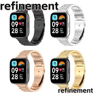 Refinement สายนาฬิกาข้อมือสเตนเลส โลหะ อุปกรณ์เสริม สําหรับ Redmi Watch 3 Active Smart Watch