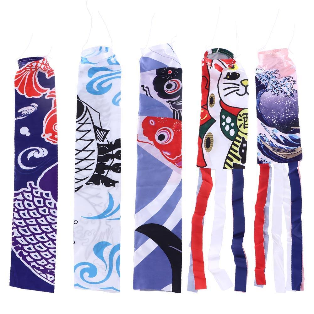 WMES1AH Windsock Koinobori สีสันปลาธง Yard Decor กลางแจ้งสไตล์ญี่ปุ่นปลาคาร์พธง - รูปที่ 5