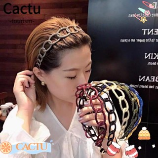 Cactu ที่คาดผมโซ่ ห่วงกว้าง อุปกรณ์เสริมผม ที่มองไม่เห็น ของขวัญ พลาสติก ผมหยิก เครื่องมือแก้ไขผู้หญิง