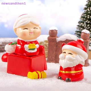 Newsandthen1 ตุ๊กตาเรซิ่น รูปคริสต์มาส ขนาดเล็ก สําหรับตกแต่งบ้าน