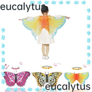 Eucalytus1 เสื้อคลุมไหล่คอสเพลย์ ปีกผีเสื้อ ปาร์ตี้ฮาโลวีน สําหรับเด็ก