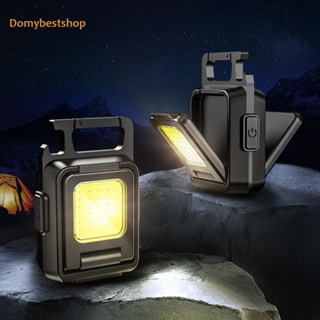 [Domybestshop.th] พวงกุญแจไฟ LED COB 1000LM 7 โหมด IPX4 กันน้ํา ชาร์จ USB สําหรับตั้งแคมป์ เดินป่า กลางแจ้ง