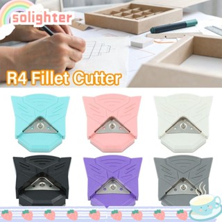 SOLIGHTER เครื่องเขียน ขนาดเล็ก แบบพกพา DIY|เครื่องเจาะมุมกระดาษ ทรงกลม