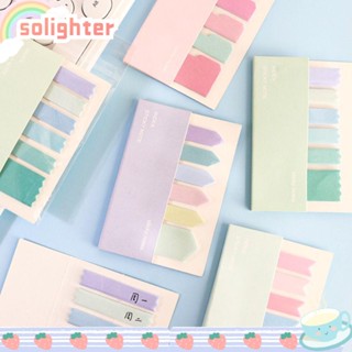 SOLIGHTER กระดาษโน้ต 120 แผ่น เครื่องเขียน ​Kawaii โพสต์แล้วเหนียว ​หมายเหตุ