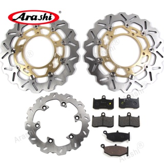 Arashi แผ่นดิสก์เบรกหน้า หลัง CNC สําหรับรถจักรยานยนต์ SUZUKI HAYABUSA GSX-R 1300 2008-2012 GSXR1300 GSXR 1300 2009 2010 2011