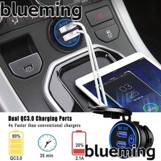 Blueming2 ซ็อกเก็ตชาร์จในรถยนต์ 12V 24V พร้อมสวิตช์สัมผัส QC3.0