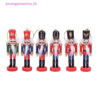 Strongaroetrtu ตุ๊กตาการ์ตูนทหารวอลนัท ขนาดเล็ก 10 ซม. สําหรับตกแต่งคริสต์มาส 1 ชิ้น