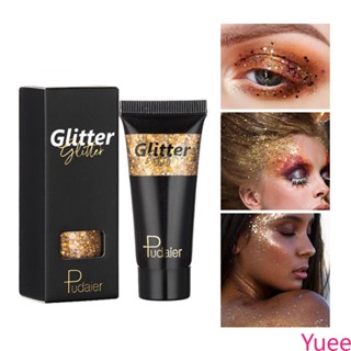 12 สีแต่งหน้า Pudaier เดี่ยวสี Glitter อายแชโดว์ Liquid STAGE แต่งหน้า yuee