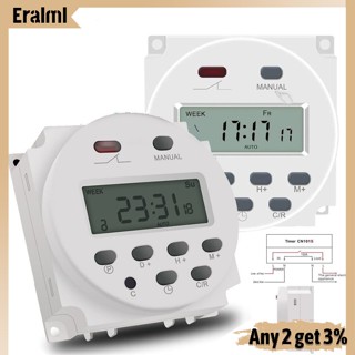 Eralml นาฬิกาจับเวลาดิจิทัล Lcd 12v ประหยัดพลังงาน พร้อมฟังก์ชั่นหน่วยความจํา