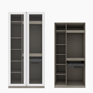 SB Design Square ตู้เสื้อผ้าบานเปิด รุ่น Fit In สีหลาก (100x59x210 ซม.) แบรนด์ KONCEPT FURNITURE