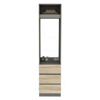 [กทม. 3-5 วัน ส่ง] Koncept furniture โต๊ะเครื่องแป้งแบบยืน รุ่น Blox สีไม้อ่อน (50x59x210 ซม.)