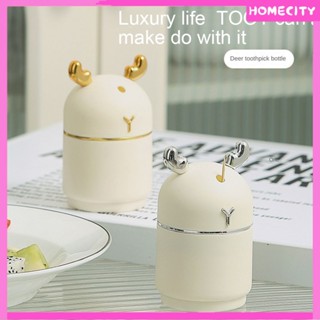 [Ready] [Ready] Light Luxury Fashion Deer Cartoon Toothpick Holder Press Type Automatic Pop-up Portable Mini Household Toothpick Box Creative Toothpick Bottle