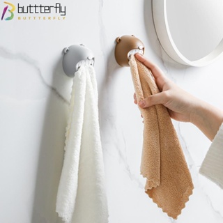 Buttterfly ตะขอแขวนผ้าขนหนู รูปหมีน้อย มีกาวในตัว ไม่ต้องเจาะผนัง ทนทาน สําหรับห้องครัว ห้องน้ํา 2 ชิ้น