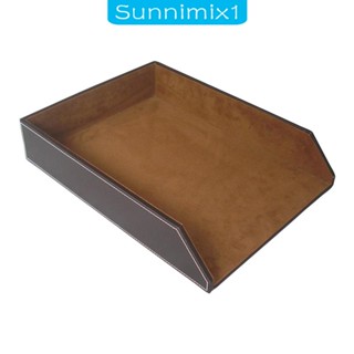 [Sunnimix1] ถาดกระดาษ PU วางซ้อนกันได้ สําหรับใส่เอกสาร จดหมาย ใช้ในบ้าน สํานักงาน