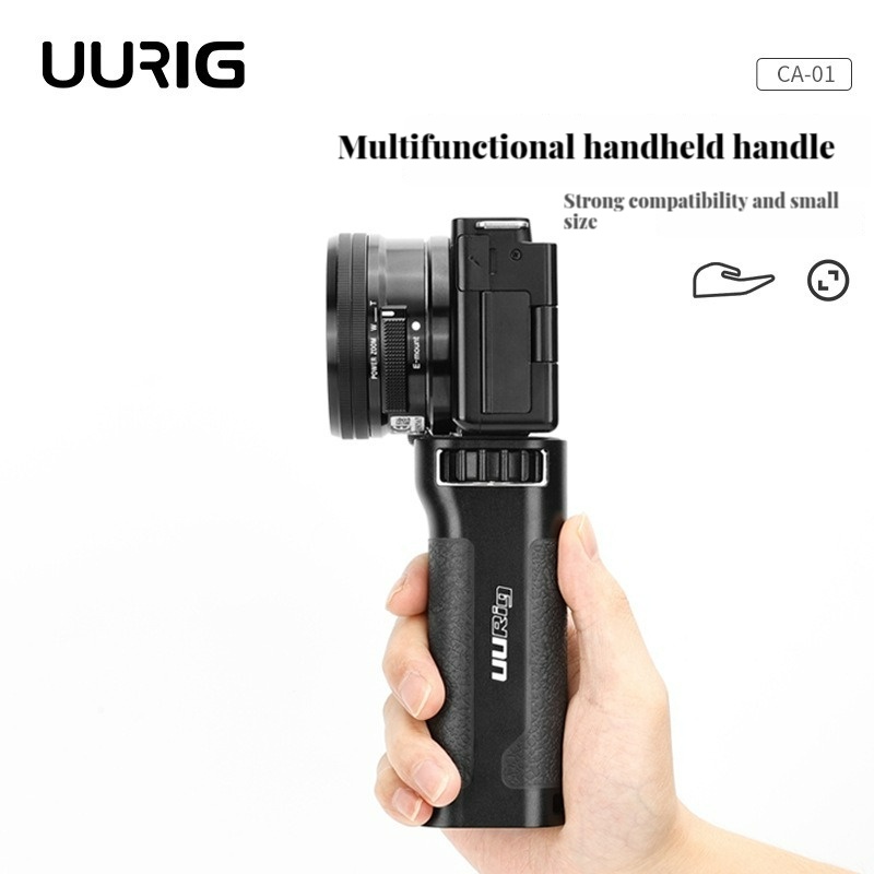 UURig กล้อง Handle Grip การถ่ายภาพมือถือ Stabilizer สกรู 1/4 นิ้วสําหรับกล้อง DSLR กล้องกีฬาวิดีโอ V