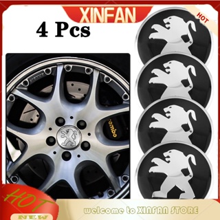 Xinfan สติกเกอร์ฝาครอบดุมล้อรถยนต์ 56 มม. สําหรับ Peugeot 206 307 308 207 3008 208 407 508 2008 5008 301 406 408 607 4008 4 ชิ้น