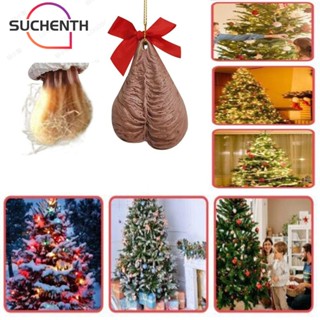 Suchenth จี้ถุงเท้าคริสต์มาส DIY สําหรับตกแต่งปาร์ตี้คริสต์มาส