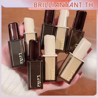 Leike Brown Lip Gloss Matte Velour Waterproof ลิปสติก Lip And Cheek Dual-use Lip Mud Not Easy To Fade bri