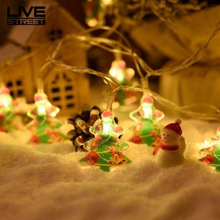 Livestreet สายไฟ Led รูปซานตาคลอส สําหรับตกแต่งต้นคริสต์มาส เทศกาลเอเชียตะวันออกเฉียงใต้