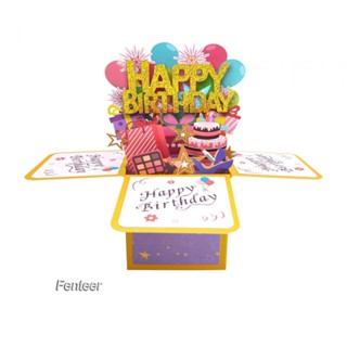 [Fenteer] การ์ดวันเกิด ลาย Happy Birthday 3D ไม่ซ้ําใคร สําหรับเพื่อน ภรรยา ของขวัญวันเกิด