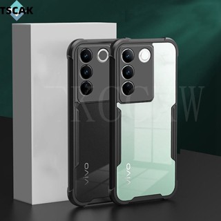 เคสซิลิโคนใส กันกระแทก หรูหรา สําหรับ Vivo V29 V27 Pro V27E Y27