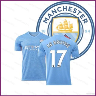 เสื้อกีฬาแขนสั้น ลายทีมชาติฟุตบอล NP2 Premier League M.C.F.C Manchester Jersey De Bruyne ทรงหลวม สําหรับผู้ชาย และผู้หญิง XS-6X