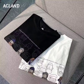 Acland เสื้อยืดผู้ชาย ผู้ชายเสื้อเชิ้ต เสื้อยืด ผ้านุ่ม ใส่สบาย ไม่หด ไม่ต้องรีด MTX2390KC6 37Z230915